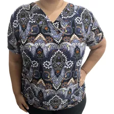 Blusinha Camisa Plus Size Feminina Confortável Para Senhoras