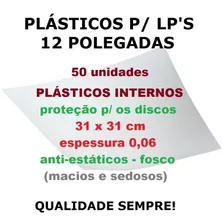 50 Plásticos Internos 0,06 P/ Proteção De Lp Discos De Vinil