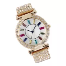 Joya Reloj Fino Mujer Diamantes Arcoíris Cristal Swarovskine
