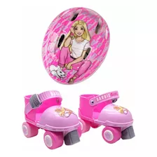 Patines Entrenadores Barbie Con Casco