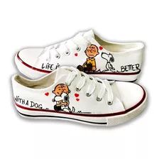 Tenis Pintado A Mano Snoopy Personalizados 10