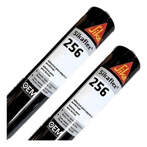 Kit 2 Sikaflex 256 Adesivo Parabrisas 300ml - Cor Preto