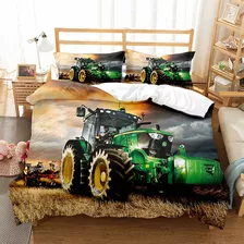 Conjunto De Capa De Edredão Macia, John Deere, Cama De Casal