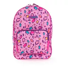 Mochila Escolar Cloe Rosa Animal Print