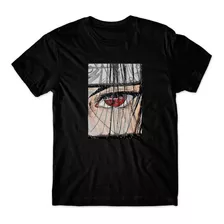 Camiseta Anime Naruto Blusa Itachi Uchiha Sharingan - Preta 