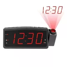 Despertador/radio/relógio Digital Lelong E Projetor De Hora Cor Preto Bivolt