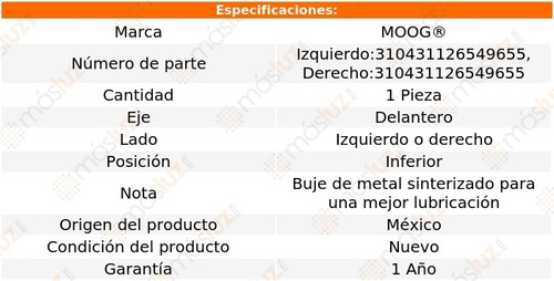 1_ Rotula Horquilla Delantera Xt H6 2.7l 1988/1991 Moog Foto 2