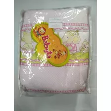 Set Acolchado Estampado Con Chichonera Para Cuna