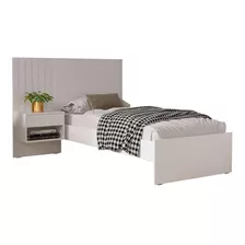 Cama Solteiro Com Mesa De Cabeceira Zara Branca