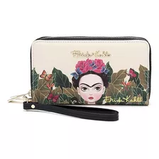 Cartera Doble Cierre Frida Kahlo Cartoon Original Fjc