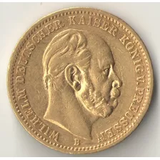 Alemanha 20 Marcos 1877 Letra B 7.96 Gr. Ouro 900 22,5 Mm