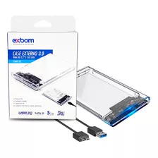 Case Hd 2.5 E Sata Ssd Usb 3.0 Transparente