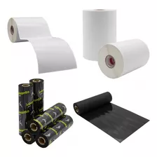 Kit 10 Rls Etiqueta 10x15 100x150 Couche Serrilha + 5 Ribbon