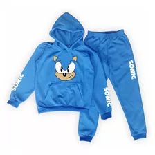 Conjunto Deportivo Niños/as Sonic En Felpa Con Capucha