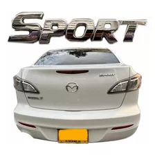 Emblema Sport Metálico Adhesivo 3d Lujo Cromado Metal Carros