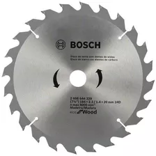 Disco De Corte Sierra Circular 7 1/4 Bosch 24 Dientes Madera