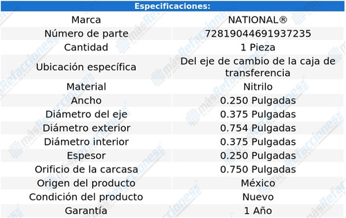 Retn Eje Caja Transferencia Navajo De 1991 A 1994 National Foto 3