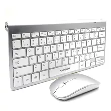 Kit Mini Teclado E Mouse Sem Fio Slim Wireless P/ Notebook .