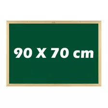 Lousa Quadro Verde 90x70cm Mold. Madeira Escolar Decoração