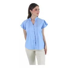 Blusa Con Textura De Lino Estilo Guayabera | Rams Cottons