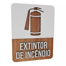 Placa Indicativa Segurança Extintor De Incêndio Hotel Bar 