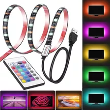 Fita Led 5050 Rgb Controle Remoto 3m 5v Usb P/ Tv, Pc, Carro