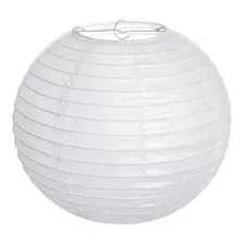 Luminária Oriental Japonesa Chinesa Papel Seda Branca 40cm