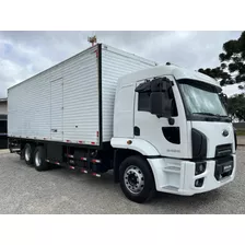 Ford Cargo 2429 Tração 6x2 Ano 2013/13 Branco Carroceria Baú