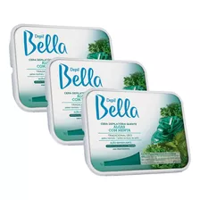 Kit 03 Cera Depilatória Algas Com Menta Depil Bella 1kg