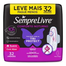 Absorvente Sempre Livre Adapt Plus Suave C/ 32 Unids C/ Abas