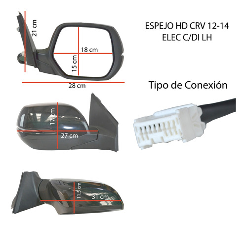 Espejo Honda Crv 2012-2014 Electrico Con Direccional Foto 6