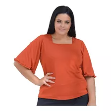 Blusa Viscolycra Manga Sino Decote Franzido