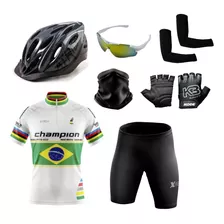 Uniforme Xfreedom + Capacete Ciclismo + Luvas +óculos E Mais