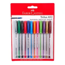 Bolígrafo Faber Trilux 12 Colores