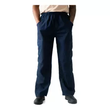 Calça Em Oxford De Elástico E Cadarço Uniforme Para Trabalho