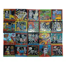 Azulejos Calaveras Y Catrinas Juego De 20piezas 