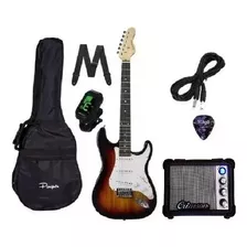 Super Combo Kit Pack Guitarra Electrica Stratocaster Colores