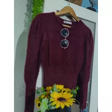 Blusa De Pelos Vino Mujer Zara