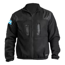 Campera Polar Americana Negra Rerda Envio Gratis