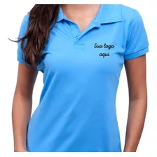 Kit 3 Polo Feminina Personalizada Com Logo Da Empresa Camisa