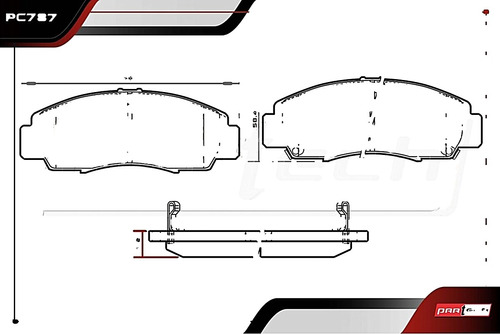 1 Kit Balatas Ceramicas Delanteras Tl V6 3.2l 04/08 Partech Foto 2