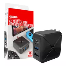 Cargador Nintendo Switch Usb C Carga Rapida Convertidor Hdmi