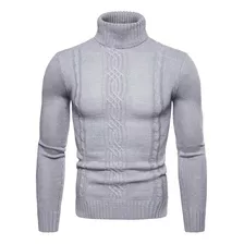 Jersey Jacquard De Cuello Alto Para Hombre