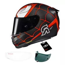 Capacete Hjc Rpha 11 Homem Aranha + Viseira Fumê E Pinlock 