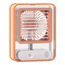 Mini Ventilador De Carga Usb Luz De Agua De Pulverizaci
