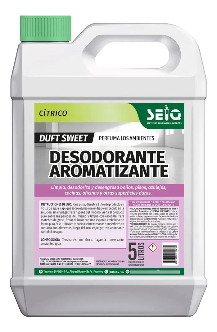 Desodorante De Pisos Limpiador Desinfectante Duft Sweet 5 Lt