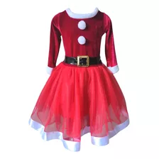 Vestido Niña Disfraz Navideño Santa Claus Navidad