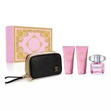 Set Versace Bright Crystal Edt 90ml 4pcs Mujer