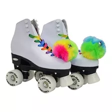 Epic Skates Epic Allure Light-up Quad Roller Skates, White