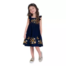 Vestido Milon Infantil Menina Cotton Verão Elegante 1 A 14